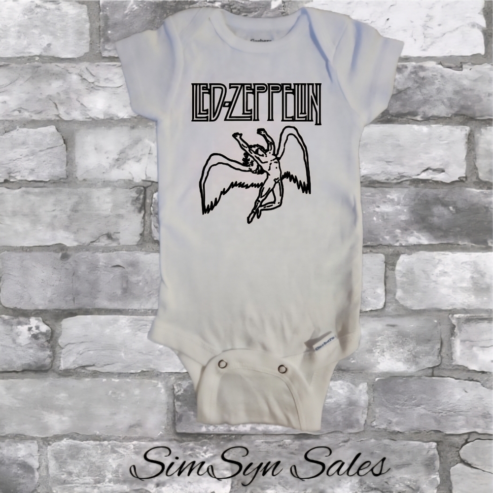 Led Zeppelin Unisex Baby Band Onesie Onepiece Bodysuit 0-3 Months Brand New